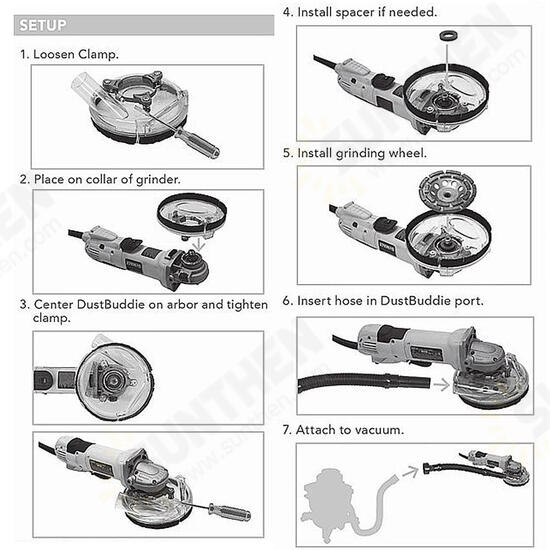 Dust Shroud Kit Dry Grinding Dust Cover for 4 Inch 5 Inch Angle Grinder Power Tool Accessories