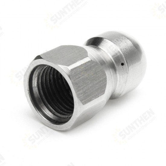 G1/4 1 Front 3 Rear Drain Nozzle Pressure Washer Sewer Pipe Laser Cleaning Jet