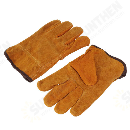 Garden Gardening Welder Gloves Men Women Thorn Proof Leather Work Gloves Yellow