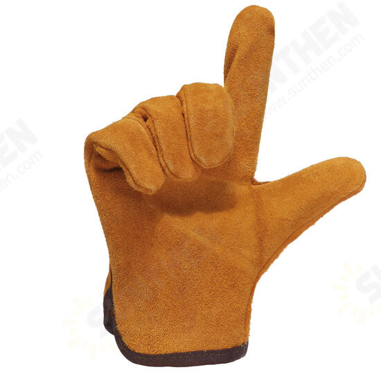 Garden Gardening Welder Gloves Men Women Thorn Proof Leather Work Gloves Yellow