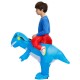 Halloween Inflatable Dinosaur Rider Costume Cosplay Carnival Party Fancy Dress