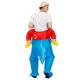 Halloween Inflatable Dinosaur Rider Costume Cosplay Carnival Party Fancy Dress