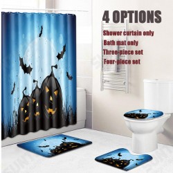 Halloween Shower Curtain Toilet Soft Velvet Non-slip Kitchen Mat Type 4