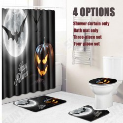 Halloween Shower Curtain Toilet Soft Velvet Non-slip Kitchen Mat Type 5 Halloween Shower Curtain Toilet Soft Velvet Non-slip Kitchen Mat Type 5