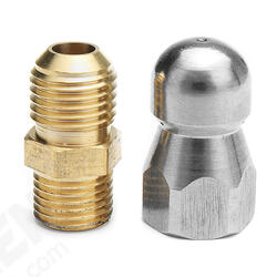 High Pressure Drain Nozzle 1 Front 3 Rear M14 Thread For Pipe Dredge Cleaning