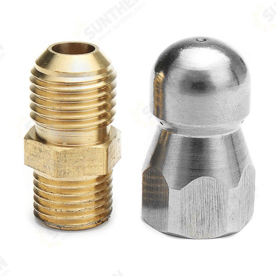 High Pressure Drain Nozzle 1 Front 3 Rear M14 Thread For Pipe Dredge Cleaning High Pressure Drain Nozzle 1 Front 3 Rear M14 Thread For Pipe Dredge Cleaning