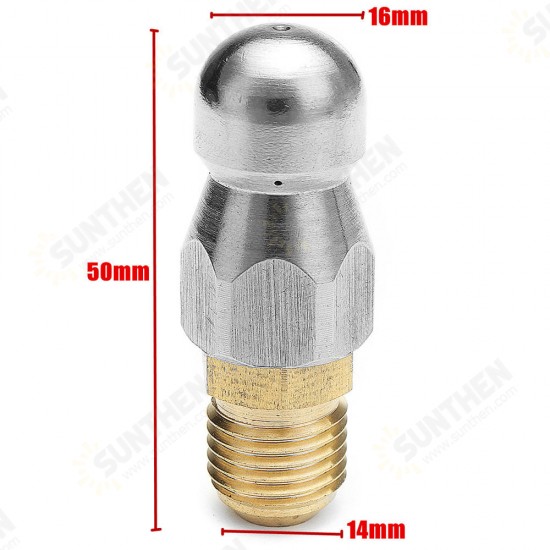 High Pressure Drain Nozzle 1 Front 3 Rear M14 Thread For Pipe Dredge Cleaning High Pressure Drain Nozzle 1 Front 3 Rear M14 Thread For Pipe Dredge Cleaning