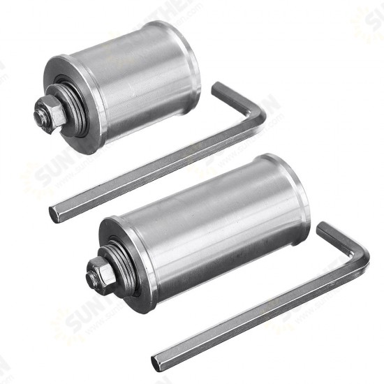 30/50mm DIY Double Bearing Driving Wheel Belt Sander Conveyor Guide Wheel With 8mm Shaft Rod / Wrench 30/50mm DIY Double Bearing Driving Wheel Belt Sander Conveyor Guide Wheel With 8mm Shaft Rod / Wrench