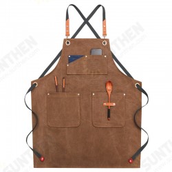 Multi-pocket Canvas Work Apron Washable Dust-proof Apron For Craftsman Carpenter Mason Multi-pocket Canvas Work Apron Washable Dust-proof Apron For Craftsman Carpenter Mason