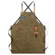 Multi-pocket Canvas Work Apron Washable Dust-proof Apron For Craftsman Carpenter Mason Multi-pocket Canvas Work Apron Washable Dust-proof Apron For Craftsman Carpenter Mason