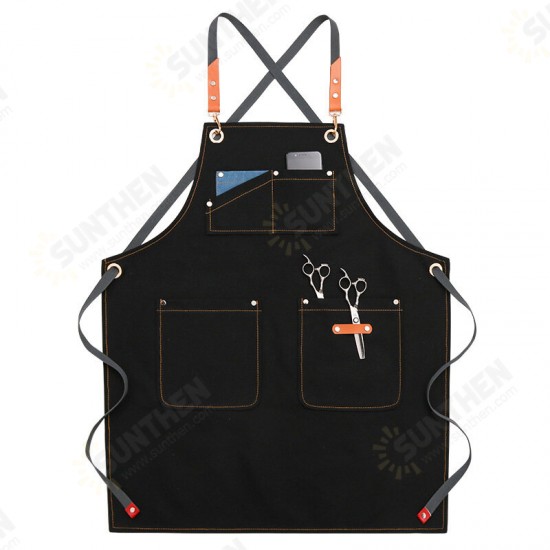 Multi-pocket Canvas Work Apron Washable Dust-proof Apron For Craftsman Carpenter Mason Multi-pocket Canvas Work Apron Washable Dust-proof Apron For Craftsman Carpenter Mason