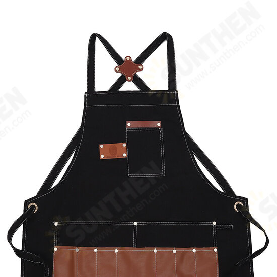 Multi-pocket Denim Work Apron Washable Dust-proof Apron For Craftsman Carpenter Mason Multi-pocket Denim Work Apron Washable Dust-proof Apron For Craftsman Carpenter Mason