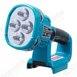 Portable 12W LED Lamp Work Light Flashlight For Makita DML812 18V Lithium Battery USB Construction Lighting