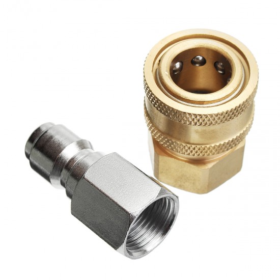 Pressure Washer Quick Release Adapter 3/8 Inch 14.8mm Coupling Connector Set