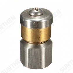 Pressure Washer Sewer Drain Rotary Cleaning Nozzle 1/4 Inch Female 3 Rear Jet Pressure Washer Sewer Drain Rotary Cleaning Nozzle 1/4 Inch Female 3 Rear Jet