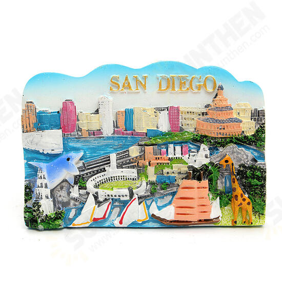 Resin Fridge Magnet Tourist Souvenir Favorite Travel Resin 3D Fridge Magnet San Diego Resin Fridge Magnet Tourist Souvenir Favorite Travel Resin 3D Fridge Magnet San Diego