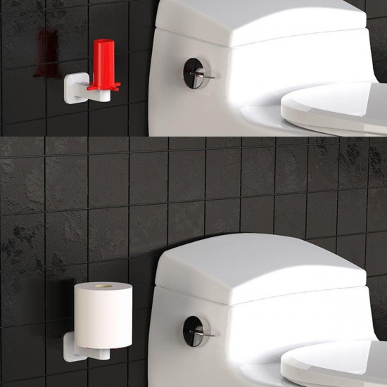 Roll Paper Holder Toilet Kitchen Tissue Towel Storage Organizer Hanging Rack
