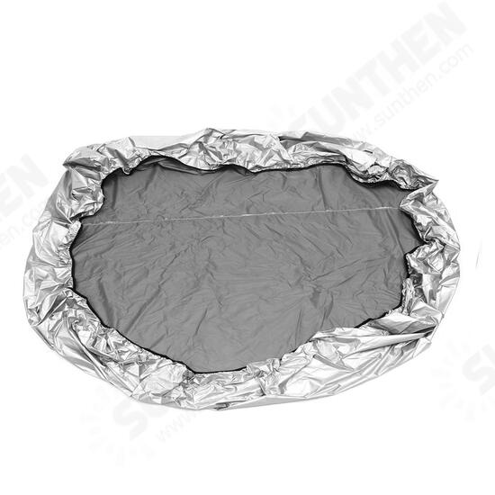 Square Hot Tub Spa Cover Cap Waterproof Protector Harsh Weather Guard Oxford Fabric Silver