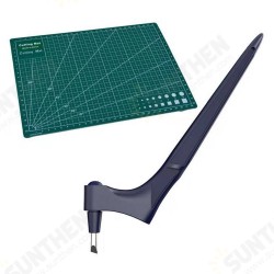 Stainless Steel Craft Knive with Engraving Board 360-Degree Rotating Blade Craft Cutting Tools for Craft Stencil