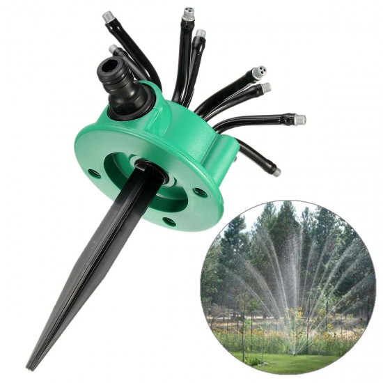 Upgarde Flexible Sprayer Sprinkler Noodlehead Irrigation Spray Lawn Garden Yard Watering with Stand