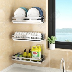 Wall Hanging Storage Shelf Rack Organizer Kitchen Dishes Spice Knife Holder
