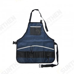 Waxed Canvas Work Apron Waterproof Pockets Garden Kitchen Tool Woodworking Cloth