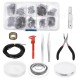 10 Grid Accessories Combination Set Open Ring Close Ring Lobster Clasp Ring Feed Ring Hand Tool Pliers