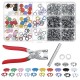 100/200 Sets DIY Press Studs Tools Kit Assorted Colors Snap Metal Sewing Buttons