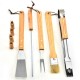 10Pcs BBQ Tools Set Barbecue/Grilling Utensil Kit Scraper Fork Brush Clip