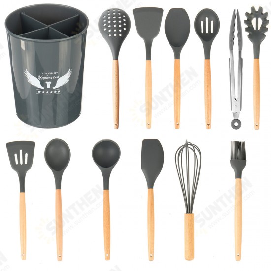 12 Pcs Silicone Kitchen Utensil Set Home Non-Stick Heat-Resistant Cookware Kit