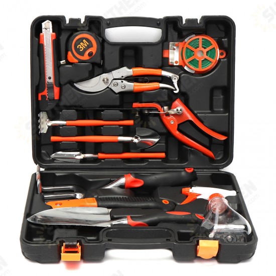 12Pcs Multifuntional Carbon Steel Household Garden Tools Set Kit Hardware Toolbox