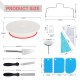 130Pcs Cake Decorating Kit Baking Fondant Supplies Turntable Bag Tip Spatula Tools Kit