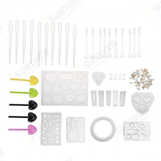 141Pcs DIY Silicone Resin Casting Molds Pendant Making Necklace Mould Hand Craft Tools Kit