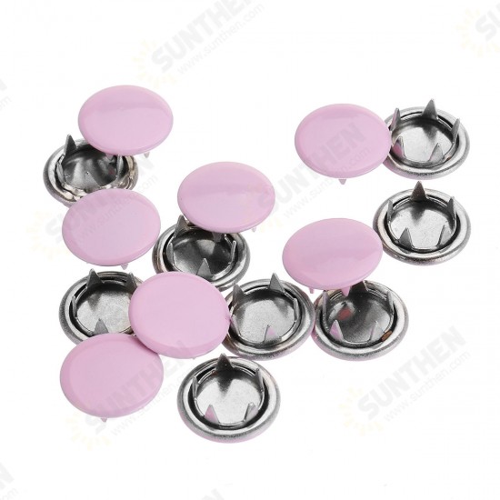 150 Sets Stainless Steel Buttons Snaps Fasteners Dummy Clips Press Studs 10 Colors