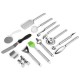 18pcs Kitchen Utensils Set Stainless Steel Non Stick Silica Gel Cooking Tools Kit