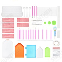 215Pcs 5D Diamond Painting Tools Kit DIY Diamond Embroidery Accessories Pen Set 215Pcs 5D Diamond Painting Tools Kit DIY Diamond Embroidery Accessories Pen Set