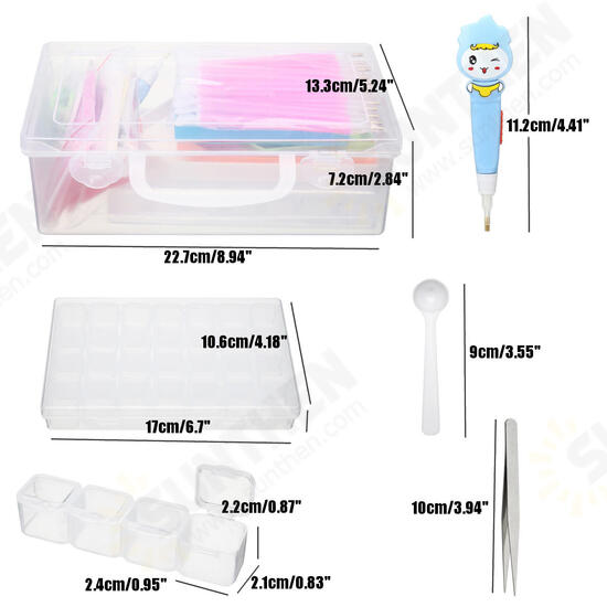 215Pcs 5D Diamond Painting Tools Kit DIY Diamond Embroidery Accessories Pen Set