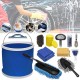 22Pcs Car Cleaning Washing Tool Kits Towel Brush Sponge Mop Gloves Sponge Kit