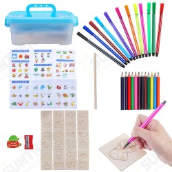 24/36/60x Color Painting Tools Kit Painting Template Graffiti Kid Handmade Wooden Toy 24/36/60x Color Painting Tools Kit Painting Template Graffiti Kid Handmade Wooden Toy