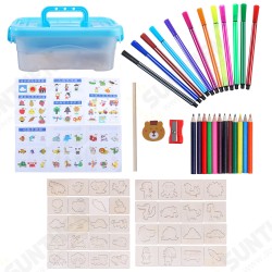 24/36/60x Color Painting Tools Kit Painting Template Graffiti Kid Handmade Wooden Toy 24/36/60x Color Painting Tools Kit Painting Template Graffiti Kid Handmade Wooden Toy