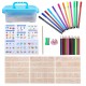 24/36/60x Color Painting Tools Kit Painting Template Graffiti Kid Handmade Wooden Toy