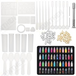 277Pcs Jewelry Silicone Mold Set DIY Craft Resin Casting Making Jewelry Pendant 277Pcs Jewelry Silicone Mold Set DIY Craft Resin Casting Making Jewelry Pendant