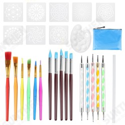 27Pcs Acrylic Spiral Bar Mould Kit Dotting Painting Tool Mandala Rocks Painting Stencils 27Pcs Acrylic Spiral Bar Mould Kit Dotting Painting Tool Mandala Rocks Painting Stencils