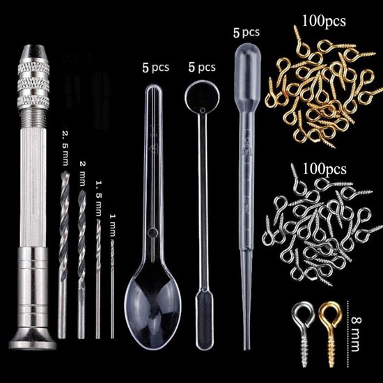 285Pcs Resin Casting Molds Kit Silicone Making Jewelry DIY Pendant Craft Mould Tools Kit