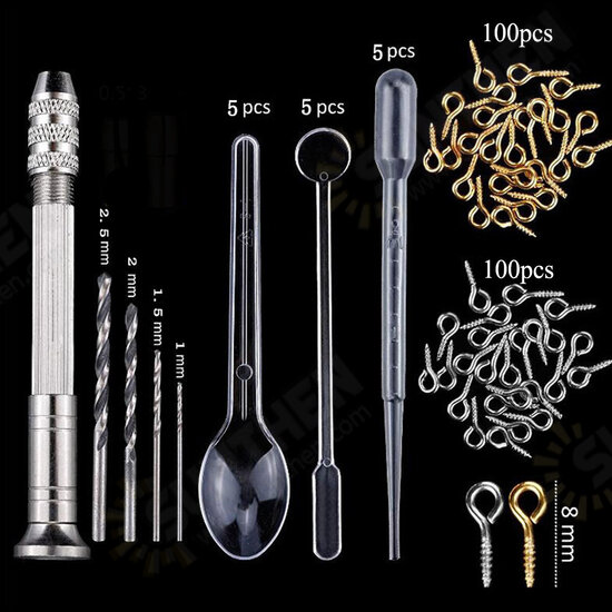 285Pcs Resin Casting Molds Kit Silicone Making Jewelry DIY Pendant Craft Mould Tools Kit