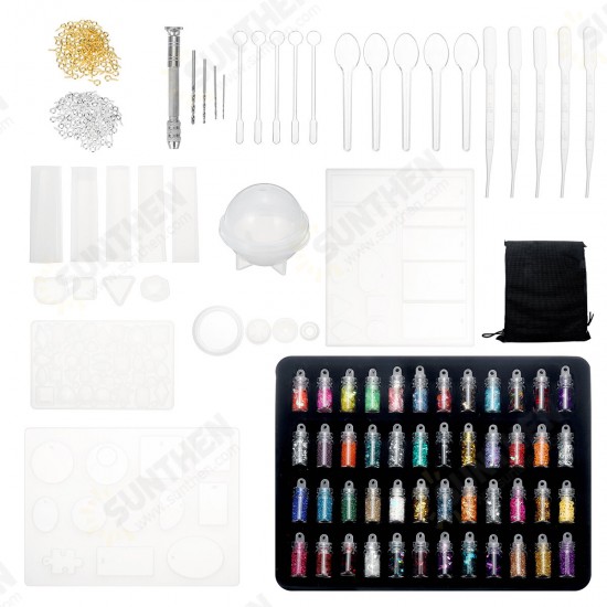 285Pcs Resin Casting Molds Kit Silicone Making Jewelry DIY Pendant Craft Mould Tools Kit