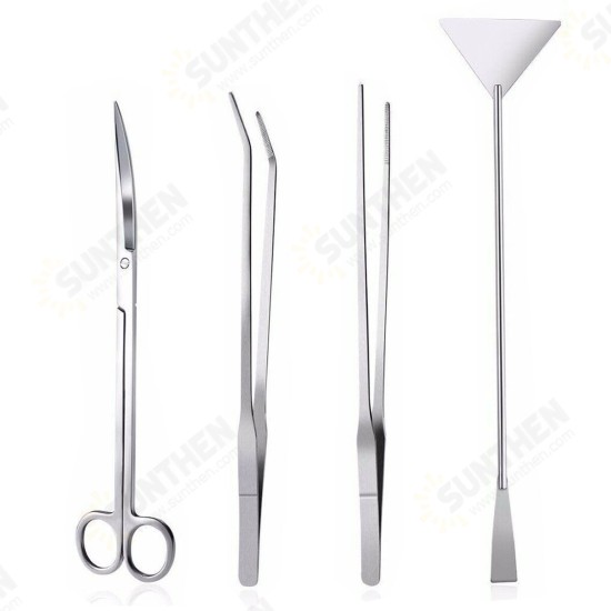 3/4/5Pcs Aquarium Fish Tank Tools Scissors Tweezers Aquatic Stainless Trim Tool