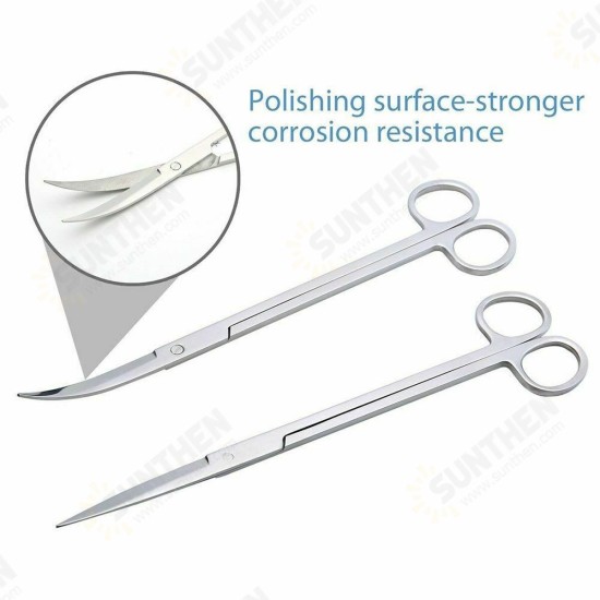 3/4/5Pcs Aquarium Fish Tank Tools Scissors Tweezers Aquatic Stainless Trim Tool