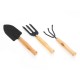 3Pcs Gardening Hand Tools Set Plant Rake Trowel Shovel Loosening Soil Planting Tools