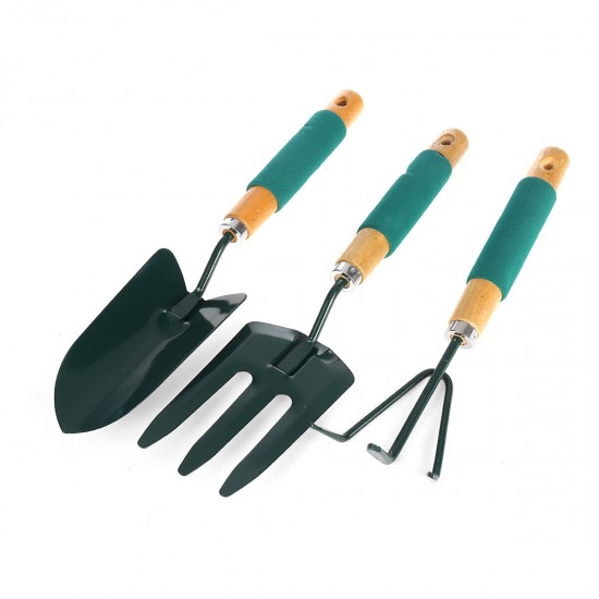 3Pcs Mini Gardening Plant Pot Gardening Tools Small Durable Shovel Rake Spade Set Tool